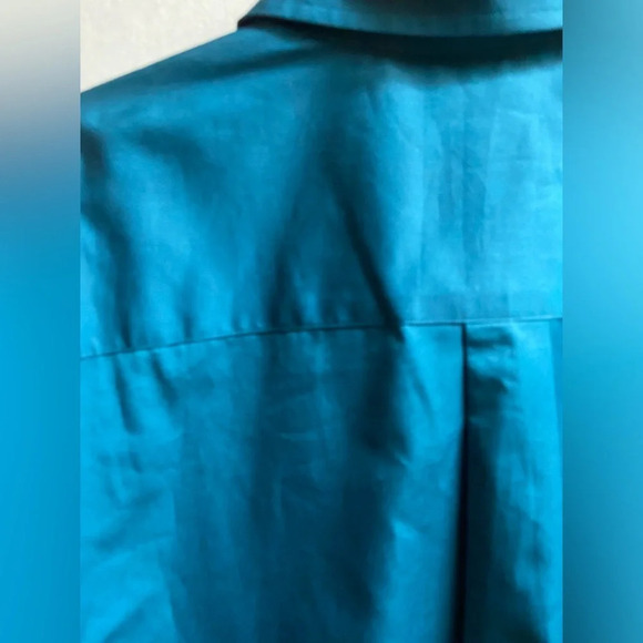 Armani Exchange Cotton teal blue button up shirt  Sz L - Picture 3 of 10